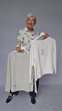 Skovhuus Genser Skovhuus- 5353 Irene bomullsgenser med glidelåspynt kunstkolonialen
