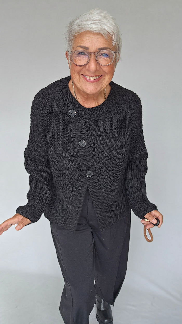 Skovhuus Genser Skovhuus- Oversize Assymetrisk Cardigan kunstkolonialen
