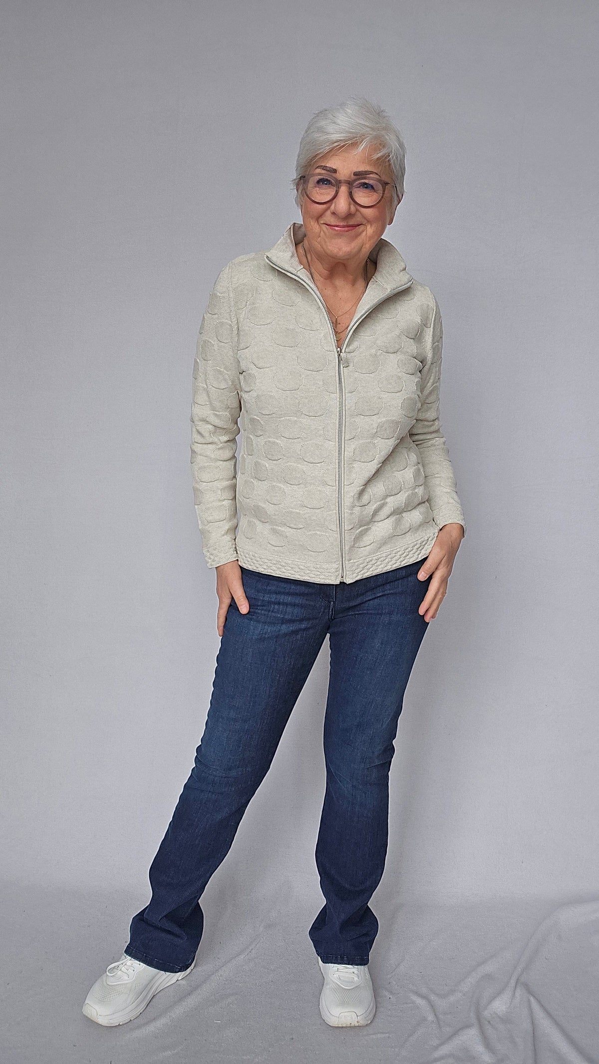 Skovhuus Jakke Skovhuus- 4141 Bomullsjakke m/dotter og glidelås kunstkolonialen