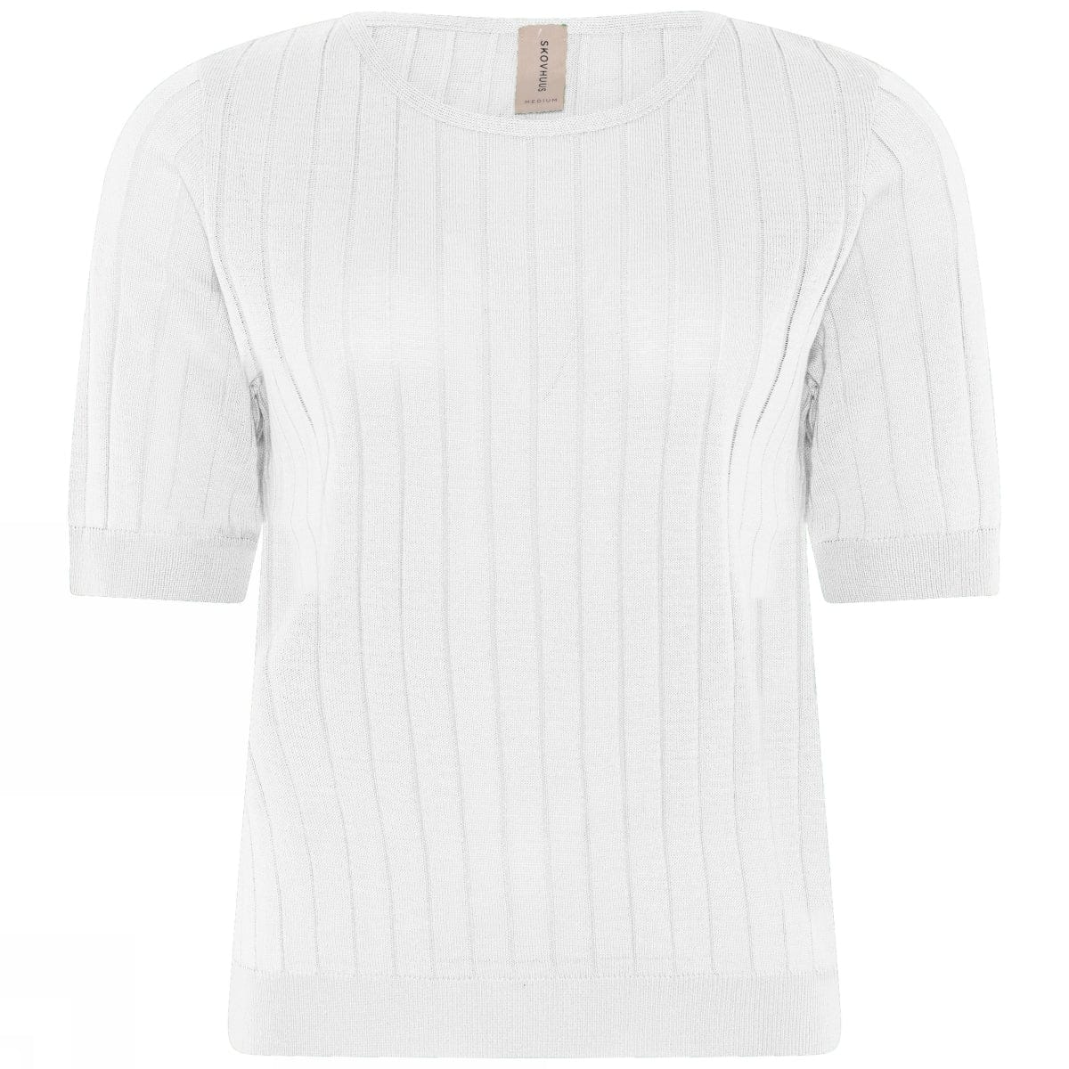 Skovhuus Topp S / White Skovhuus- 3066 Rib knit T-shirt kunstkolonialen