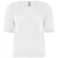 Skovhuus Topp S / White Skovhuus- 3066 Rib knit T-shirt kunstkolonialen
