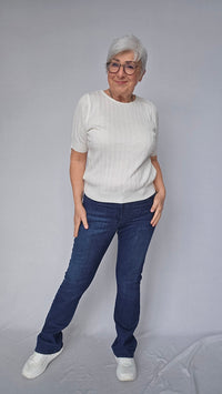 Skovhuus Topp Skovhuus- 3066 Rib knit T-shirt kunstkolonialen