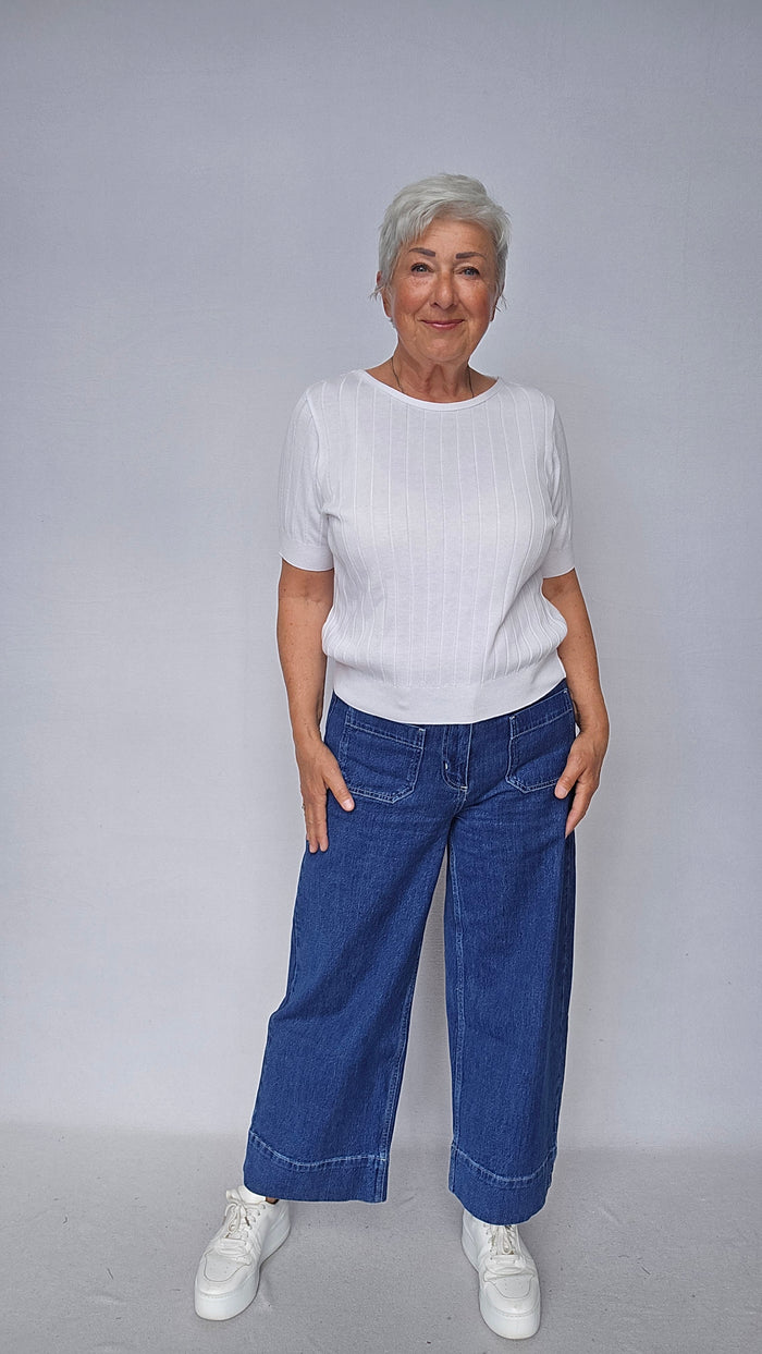 Skovhuus Topp Skovhuus- 3066 Rib knit T-shirt kunstkolonialen