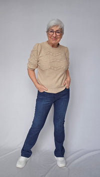 Skovhuus Topp Skovhuus- 4138 Ensfarget strikketopp kunstkolonialen