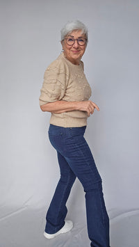 Skovhuus Topp Skovhuus- 4138 Ensfarget strikketopp kunstkolonialen