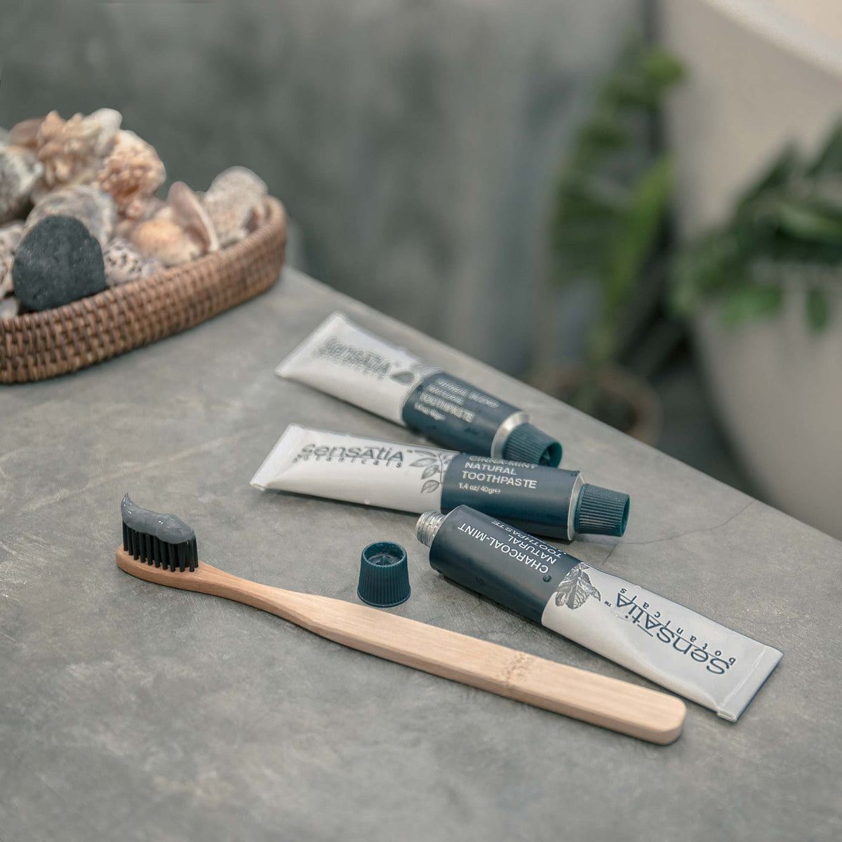 Toothpaste Stone Stone Soap Spa- Natural Toothpaste- Charcoal-mint – Kunstkolonialen