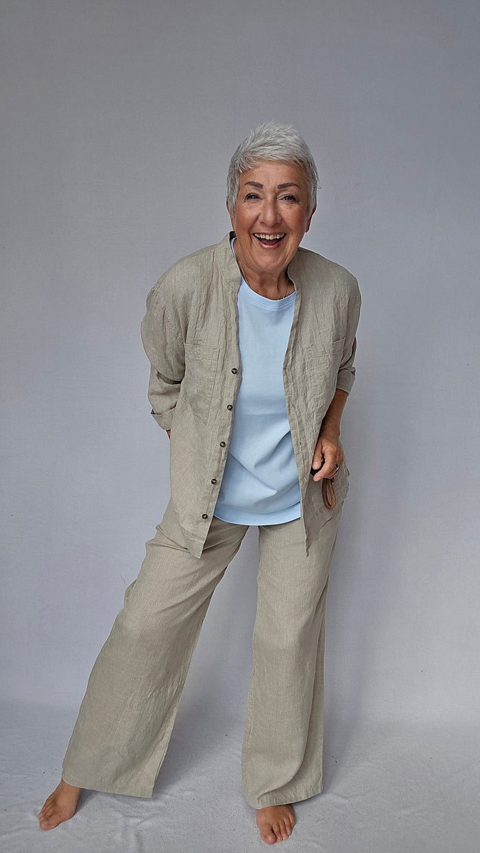 Tif Tiffy Bukse S / Nature Tif Tiffy- Kamill Wide Pants kunstkolonialen