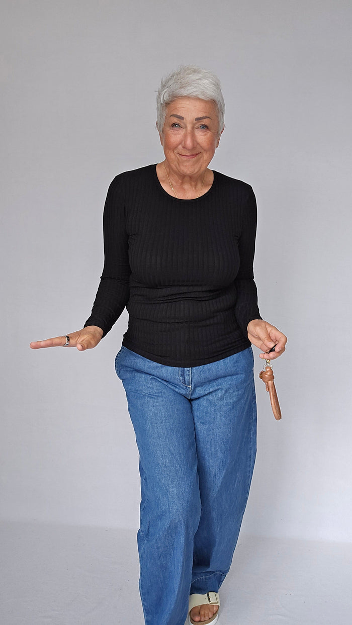 Tif Tiffy Genser Black / S Tif Tiffy- Janett Long Sleeve i mange fine farger kunstkolonialen