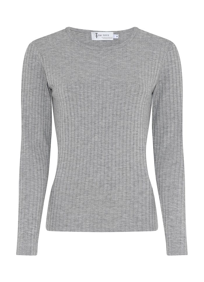 Tif Tiffy Genser Grey Mel / S Tif Tiffy- Janett Long Sleeve i mange fine farger kunstkolonialen