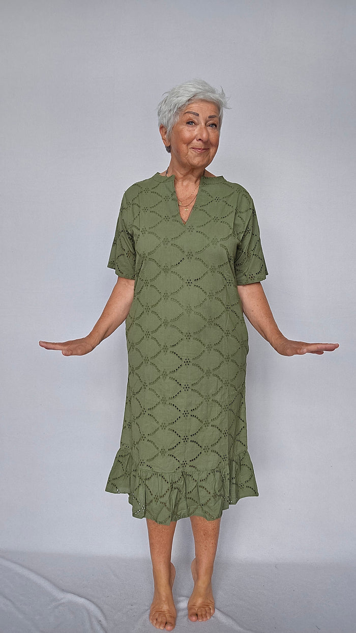 Tif Tiffy Kjoler Olive / XS Tif Tiffy- Gala Dress kunstkolonialen
