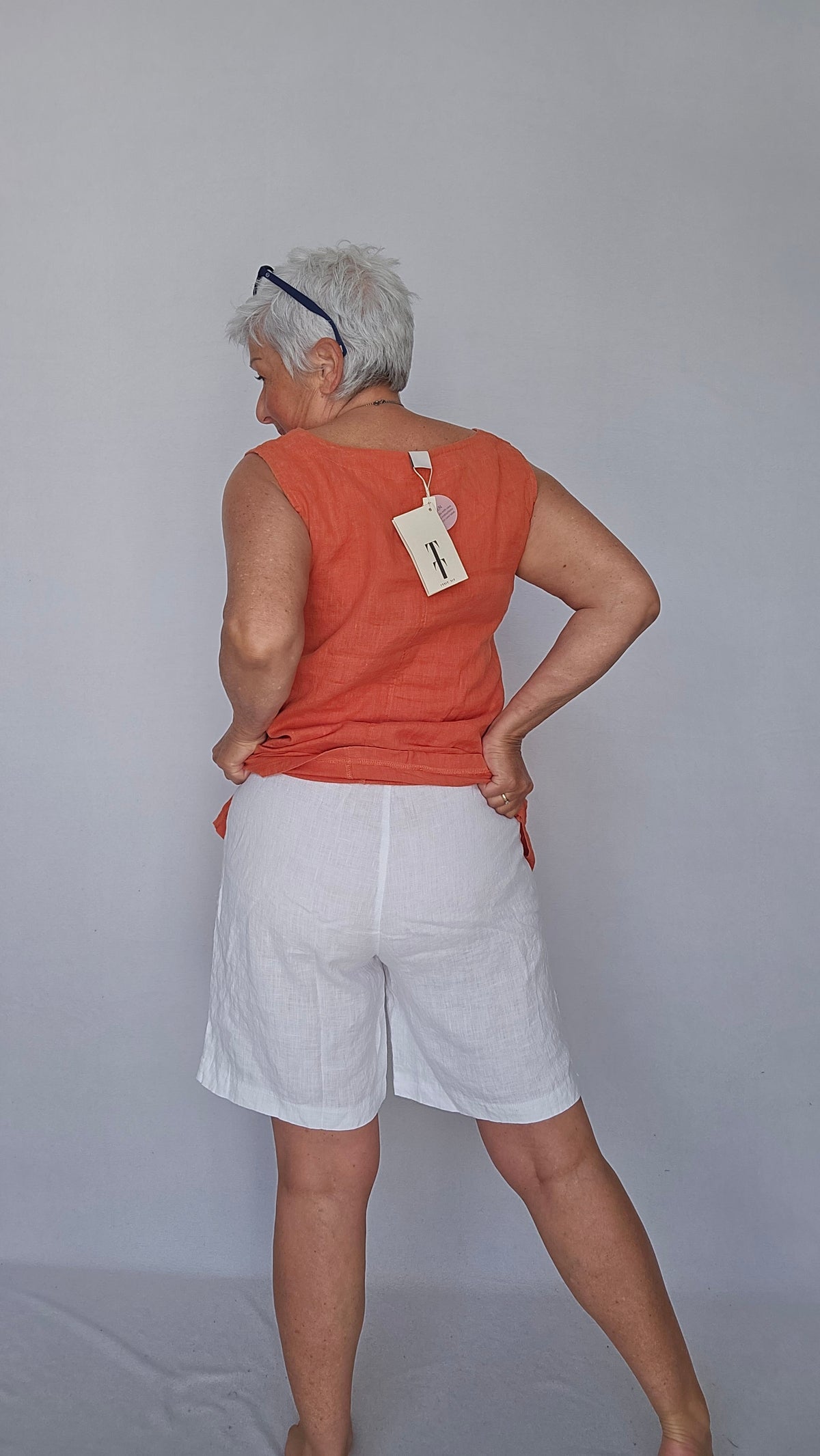 Tif Tiffy Linshorts Tif Tiffy- Halli shorts i lin kunstkolonialen