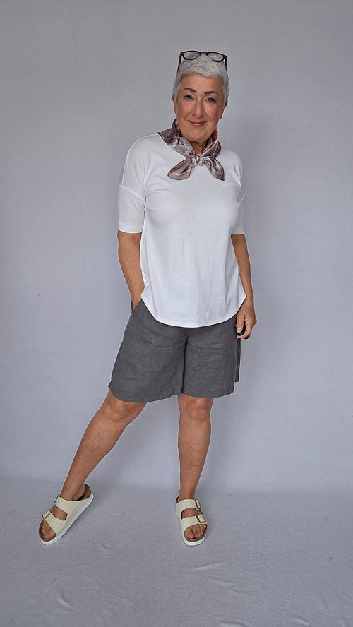 Tif Tiffy Linshorts Tif Tiffy- Kamill shorts i lin kunstkolonialen