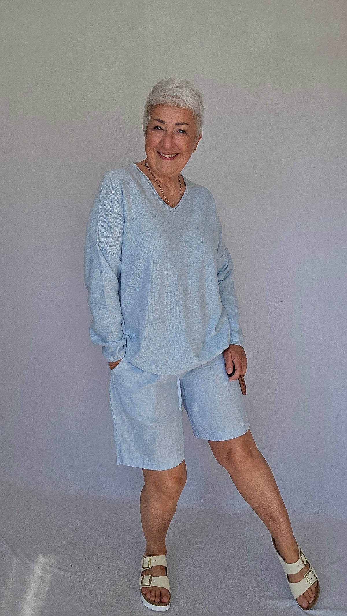 Tif Tiffy Linshorts Tif Tiffy- Kamill shorts i lin kunstkolonialen