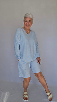 Tif Tiffy Linshorts Tif Tiffy- Kamill shorts i lin kunstkolonialen