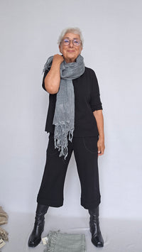 Tif Tiffy Skjerf Steel grey Tif Tiffy- Basic Wool Scarf kunstkolonialen