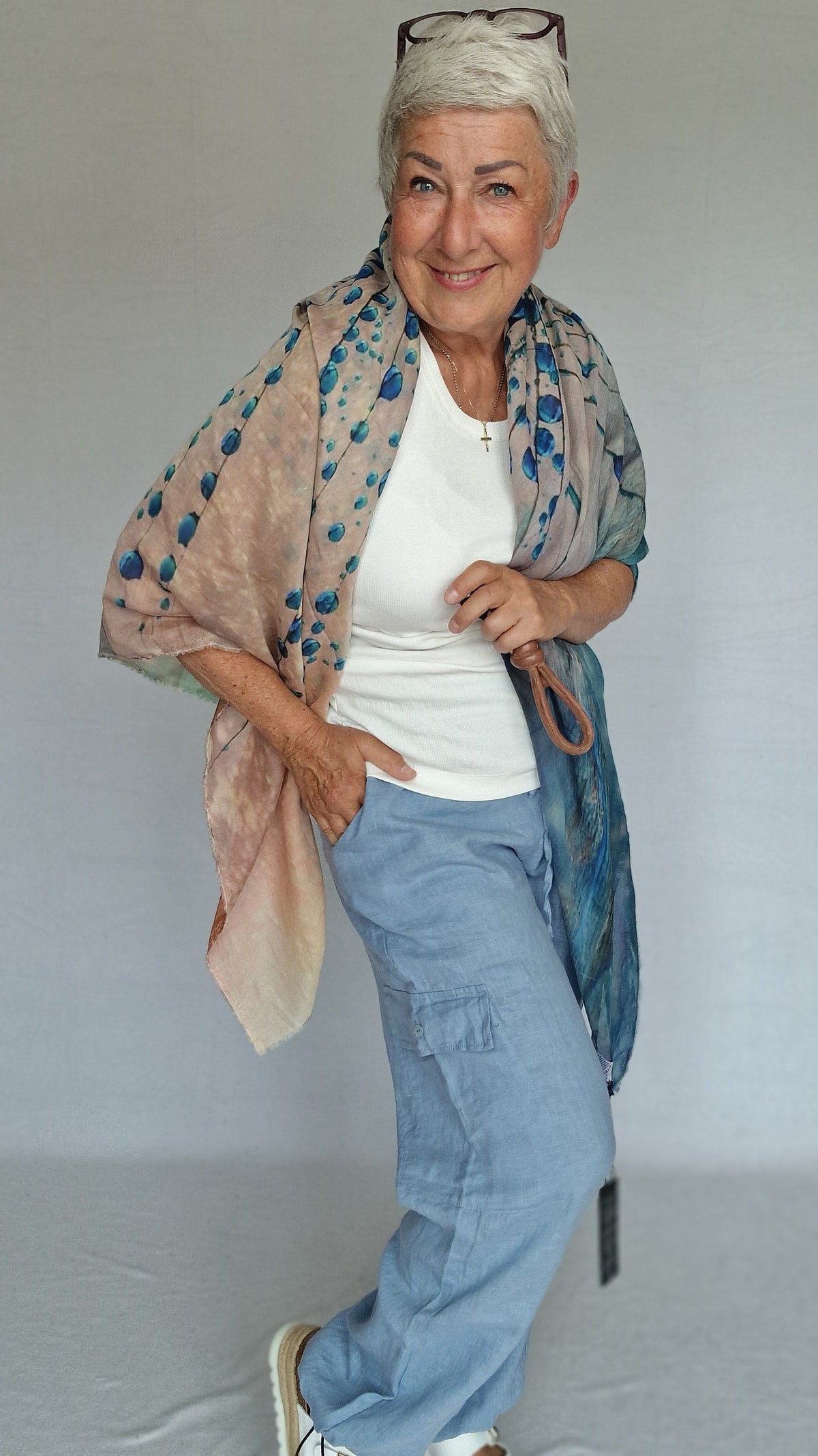 Tif Tiffy Skjerf Tif Tiffy- BlueDew Scarf kunstkolonialen