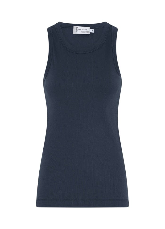 Tif Tiffy Tank top S / Navy Tif Tiffy- Ianna Rib Tank top kunstkolonialen