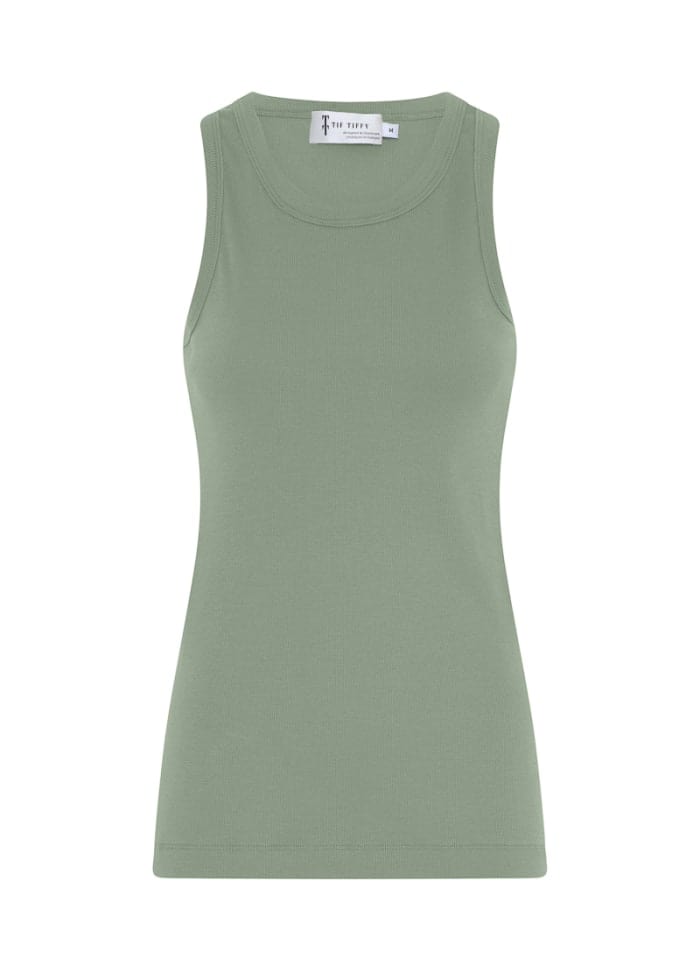 Tif Tiffy Tank top S / Turfgreen Tif Tiffy- Ianna Rib Tank top kunstkolonialen