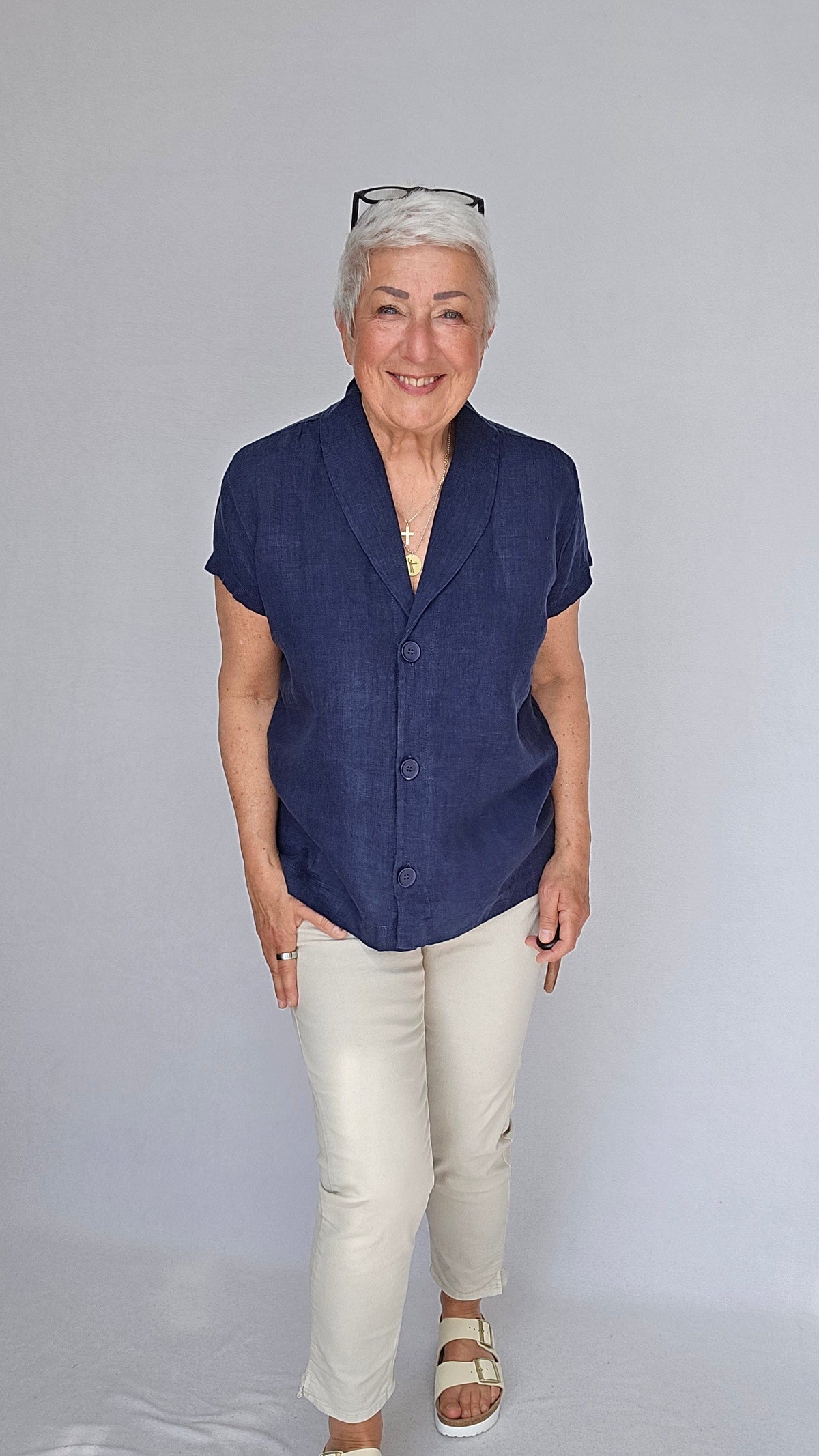 Tif Tiffy Topp S / Navy Tif Tiffy-Karli Shirt kunstkolonialen
