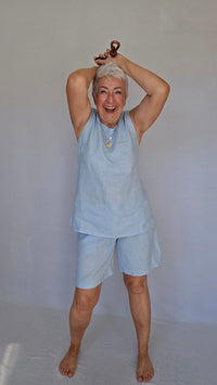 Tif Tiffy Topp S / Sky Blue Tif Tiffy- Kat Top kunstkolonialen