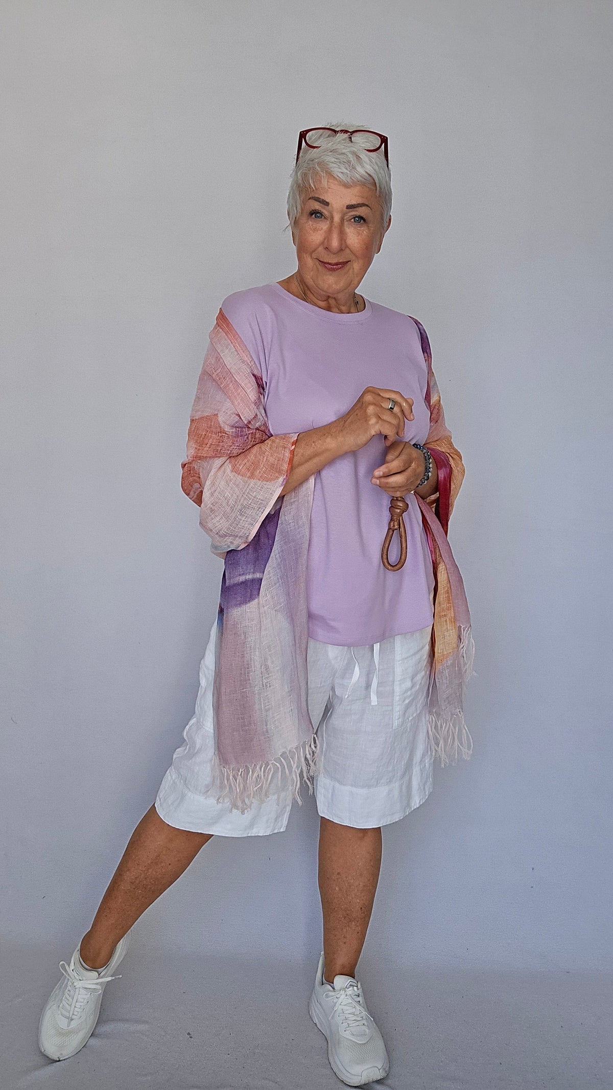 Wilhelmine Klær & tilbehør Wilhelmine- Wilhelmineskjerf i 100% lin kunstkolonialen