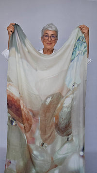Wilhelmine Skjerf Soft Wilhelmine- Wilhelmineskjerf i ull/silke kunstkolonialen