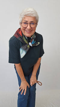 Wilhelmine Skjerf Wilhelmine- Lite Wilhelmineskjerf i bomull 70 x 70 kunstkolonialen