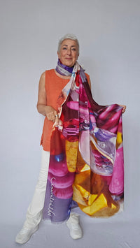 Wilhelmine Skjerf Wilhelmine-NYHET! Wilhelmineskjerf i ull/silke kunstkolonialen