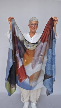 Wilhelmine Skjerf Wilja Wilhelmine- Wilhelmineskjerf i ull/silke kunstkolonialen
